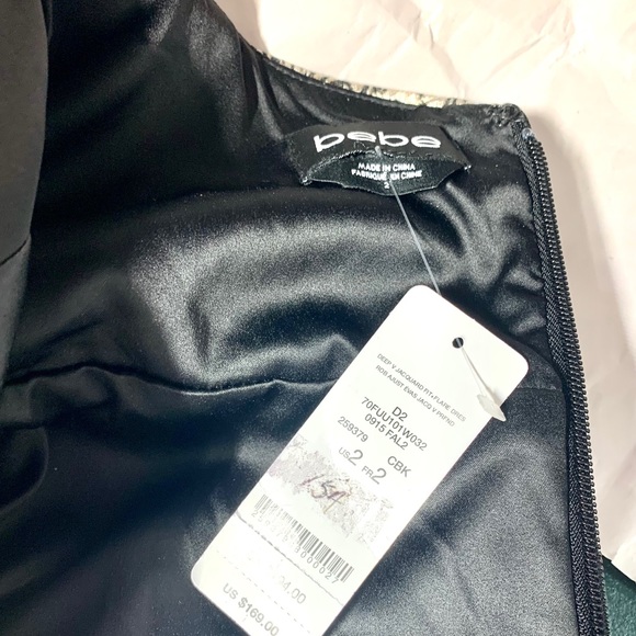 bebe Gold Metallic Princess Jacquard 2 Cocktail Party Prom Wedding - Picture 6 of 7